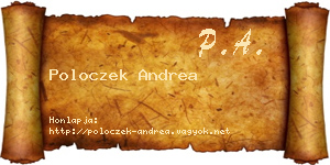 Poloczek Andrea névjegykártya